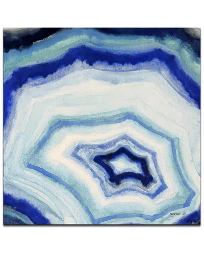 Ready2hangart Ocean Geode Ii Wrapped Canvas Wall Art In Blue
