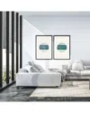 READY2HANGART OCEANIC DUOLOGY: ABSTRACT CIRCLES DIPTYCH BY MAX+E WALL ART
