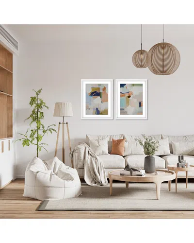 Ready2hangart Opulent Serenity: Pastel Abstract Diptych By Jenny Westenhofer Wall Art In Multi