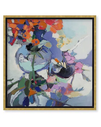 Ready2hangart Orange Poppies By Elena Shraibman Wall Art In Blue