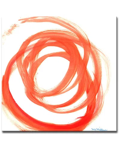 Ready2hangart Orange Swirl Ii Wrapped Canvas Wall Art In Red