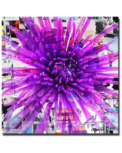 Ready2hangart Painted Petals Lxviii Wrapped Canvas Wall Art By Tristan Scott In Purple