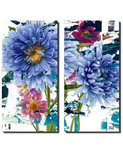 Ready2hangart Painted Petals Lxxiv Wrapped Canvas Wall Art By Tristan Scott In Multi