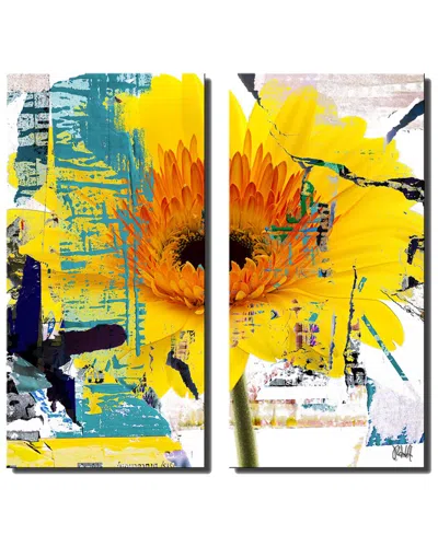 Ready2hangart Painted Petals Lxxxiii Wrapped Canvas Wall Art By Tristan Scott In Multi