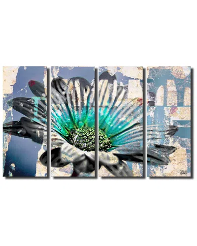 Ready2hangart Painted Petals Xciv 4piece Wrapped Canvas Wall Art Set In Multi