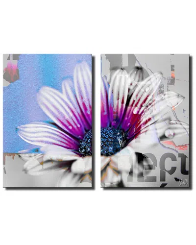 Ready2hangart Painted Petals Xcvii Wrapped Canvas Wall Art By Tristan Scott In Multi