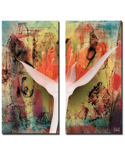Ready2hangart Painted Petals Xxvb 2pc Canvas Wall Art By Tristan Scott