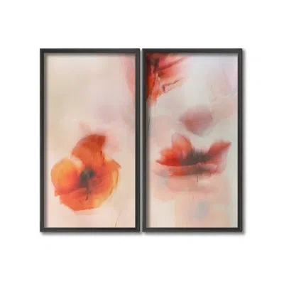 Ready2hangart "painted Poppies" Framed Print 2-piece Wall Art By Nel Talen In Red
