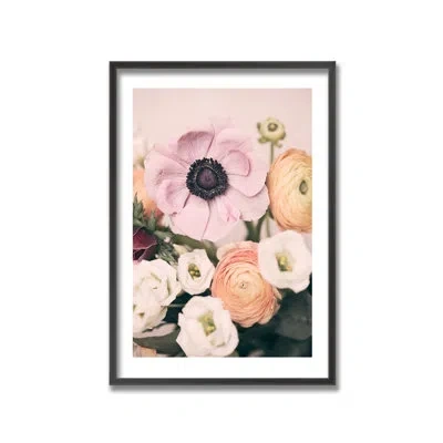 Ready2hangart Pastel Bouquet By Kathrin Pienaar - Picture Frame Print On Wood In Green;pink;orange