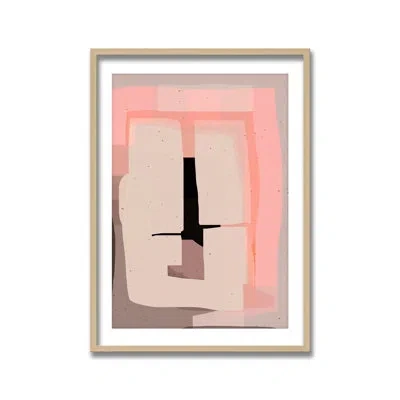 Ready2hangart Phase 1 By Treechild - Picture Frame Print On Wood In Brown;beige;pink