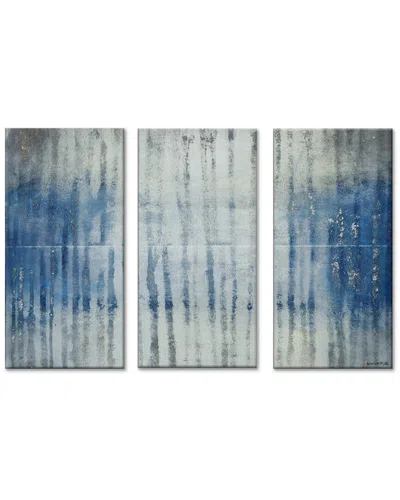 Ready2hangart Reflections 3pc Wrapped Canvas Wall Art By Norman Wyatt In Blue