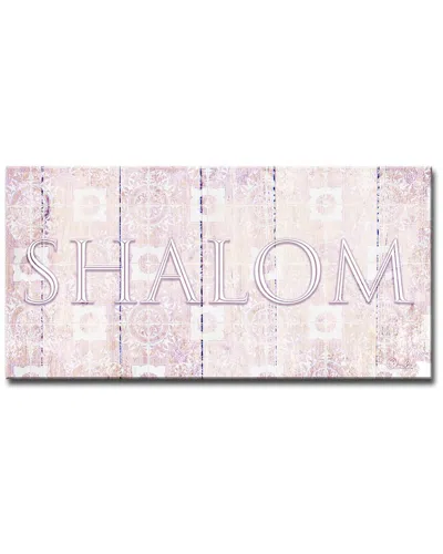 Ready2hangart Shalom Ii Wrapped Canvas Wall Art By Olivia Rose In Pink
