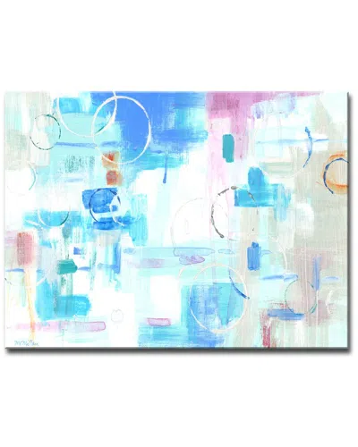 Ready2hangart Silver Circles Wrapped Canvas Wall Art By Leslie Owens In Multi