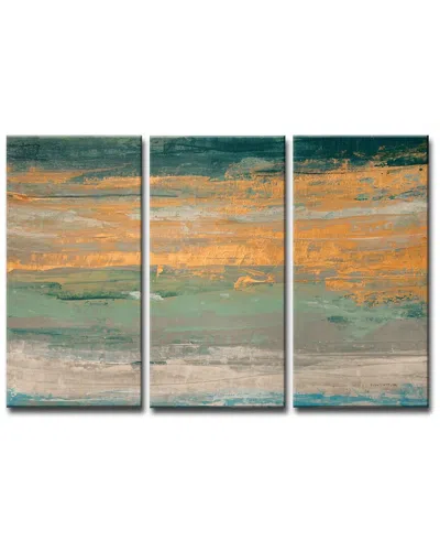 Ready2hangart Sparkling Seas Ii 3 Piece Wrapped Canvas Wall Art Set
