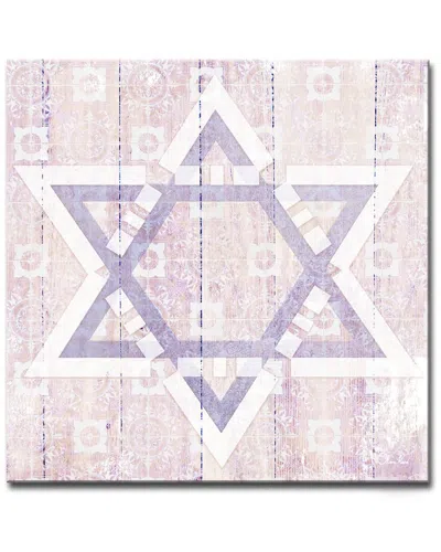 Ready2hangart Star Of David Ii Wrapped Canvas Wall Art By Olivia Rose In Pink