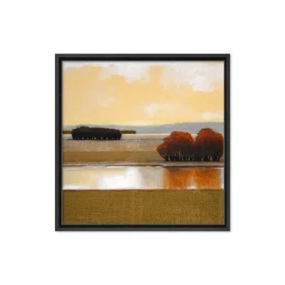 Ready2hangart Still Water Ii By Norman Wyatt Jr. - Floater Frame Painting In Red;yellow;orange