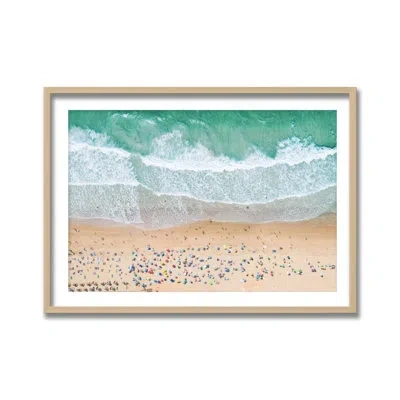 Ready2hangart Summer Beach By Kathrin Pienaar - Picture Frame Print On Wood In Blue;green;beige