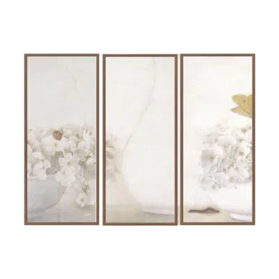 Ready2hangart Summertime By Delphine Devos - 3 Piece Picture Frame Print Set On Wood In White