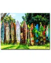 Ready2hangart Surfboard Fence Wrapped Canvas Wall Art By Joelle Joy