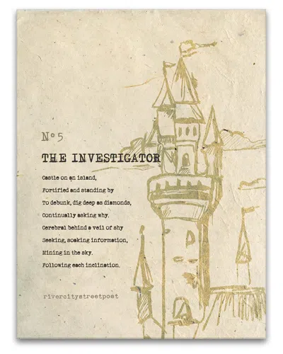 Ready2hangart The Investigator Wrapped Canvas Wall Art By River City Street Poet In Multi