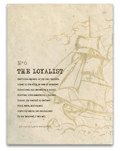 Ready2hangart The Loyalist Wrapped Canvas Wall Art By River City Street Poet In Multi