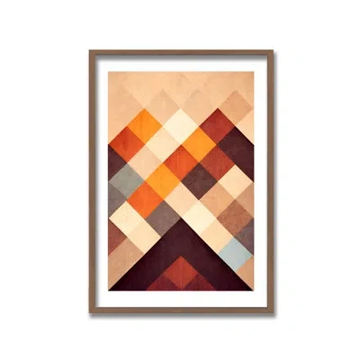 Ready2hangart "the Pyramid" Framed Print Wall Art By Treechild In Brown;beige;orange