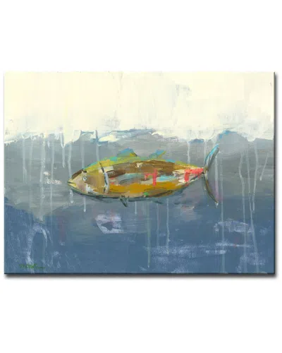 Ready2hangart Tuna In Water Wrapped Canvas Wall Art By Leslie Owens In Multi