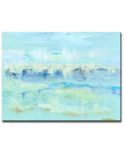 Ready2hangart Water Hints Wrapped Canvas Wall Art By Leslie Owens In Blue