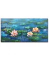 Ready2hangart Water Lillies In Color Wrapped Canvas Wall Art By Leslie Owens