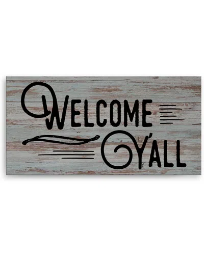 Ready2hangart Welcome Yall Wrapped Canvas Wall Art By Olivia Rose In Gray