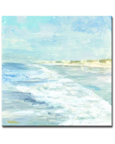 Ready2hangart White Water Wrapped Canvas Wall Art By Leslie Owens In Blue