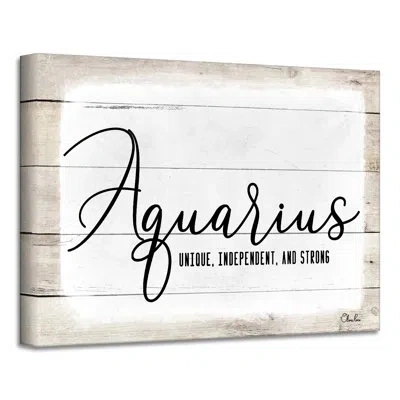 Ready2hangart 'zodiac' By Olivia Rose - Wrapped Canvas Textual Art Print In Black;brown;beige