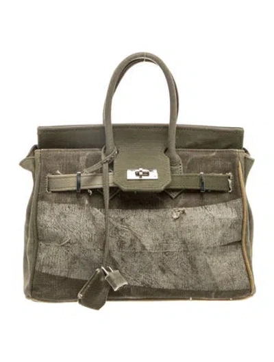 Pre-owned Readymade Canvas Tote In Green