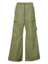 Readymade Cargo Flare Trousers In Green