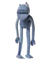 Readymade Denim Frog Stuffed Toy In Blue