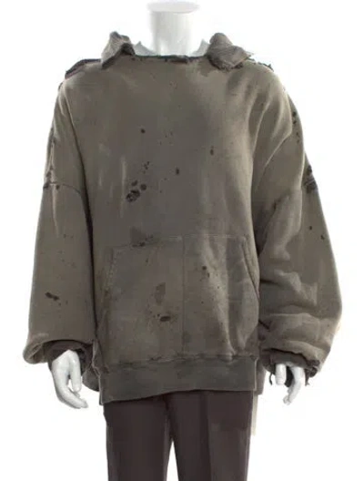 Pre-owned Readymade Double Face V-neck Hoodie In Gray