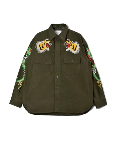 Readymade Dragon Print Shirt In Green