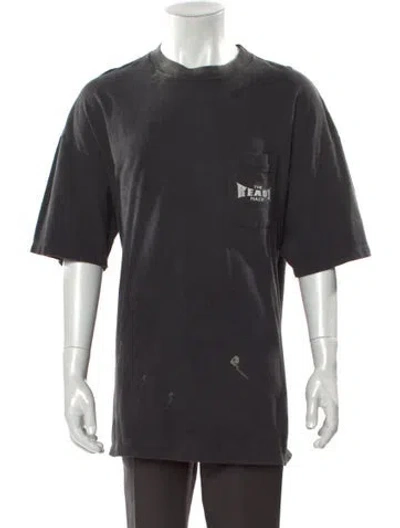 Pre-owned Readymade Graphic Print Crew Neck T-shirt In Black