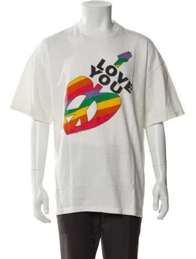 Pre-owned Readymade Graphic Print Crew Neck T-shirt In White