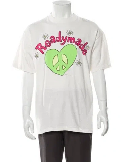 Pre-owned Readymade Graphic Print Crew Neck T-shirt In White