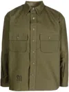 Readymade Logo-print Cargo Shirt In Green