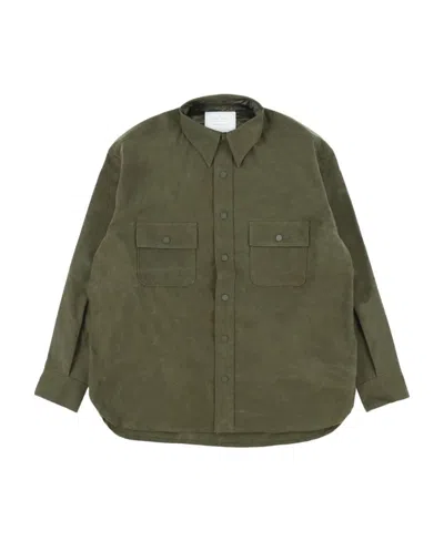 Readymade Logo-print Cargo Shirt In Green