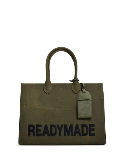 Readymade Cotton Tote Bag In 绿色