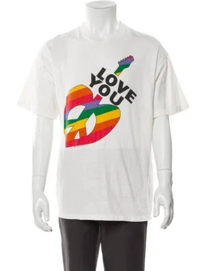 Pre-owned Readymade Love You Graphic Print T-shirt In White