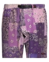 Readymade Man Shorts & Bermuda Shorts Purple Size 1 Cotton In Purple