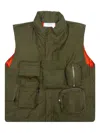 Readymade Multi-pocket Padded Gilet In Green