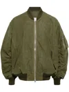 Readymade Padded Canvas Bomber Jacket In Green