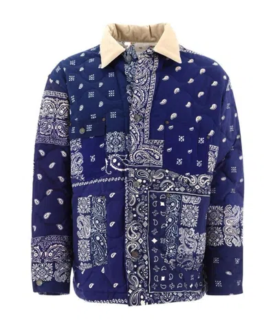 Readymade Paisley Padded Jacket In Blue