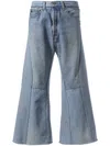 Readymade Panelled Bootcut Jeans In Blue
