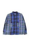 Readymade Patch-work Checked Shirt In Blue